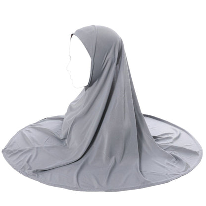 Crystal Linen Round Edge Khimar Hijab(MK028)