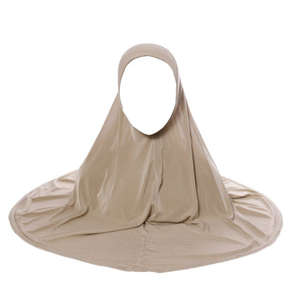 Crystal Linen Round Edge Khimar Hijab(MK028)
