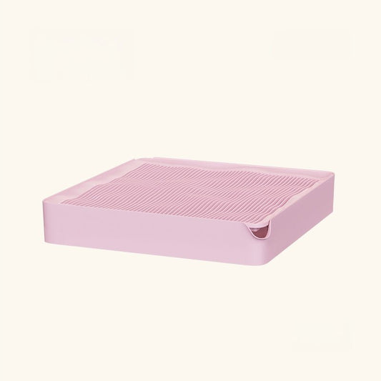 Curved Wave Cat Litter Trapping Mat with Non-Slip Base