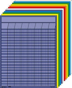 SHAPES ETC. Vertical Chart -  Set of 12
