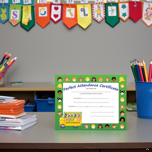 SHAPES ETC. Recognition Certificate - Perfect Attendance