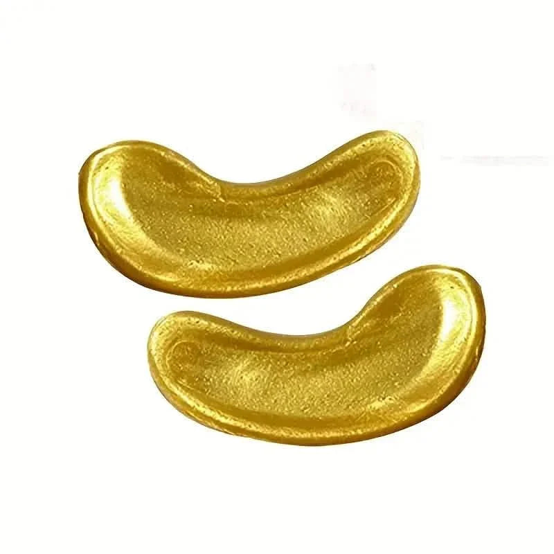 Two packs of Golden Under Eye Patches from DailySale, hydrating eye care masks with crystal design for women and men.