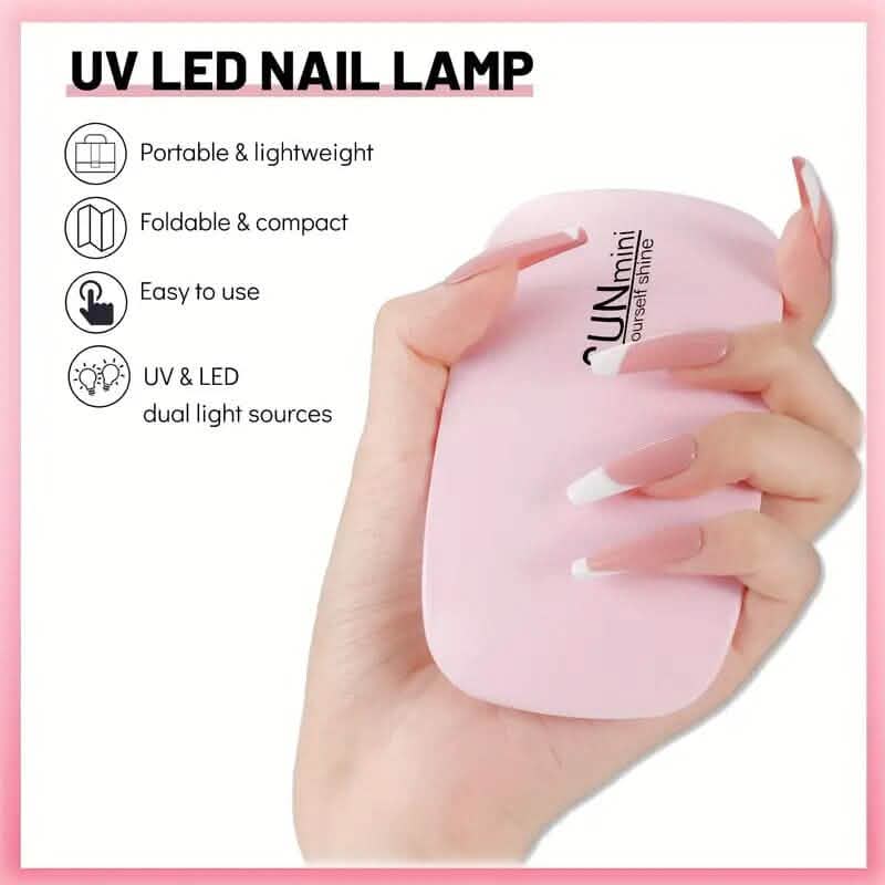 3 LED Mini UV/LED Nail Dryer from DailySale for quick, efficient curing of gel nails in beauty and personal care.