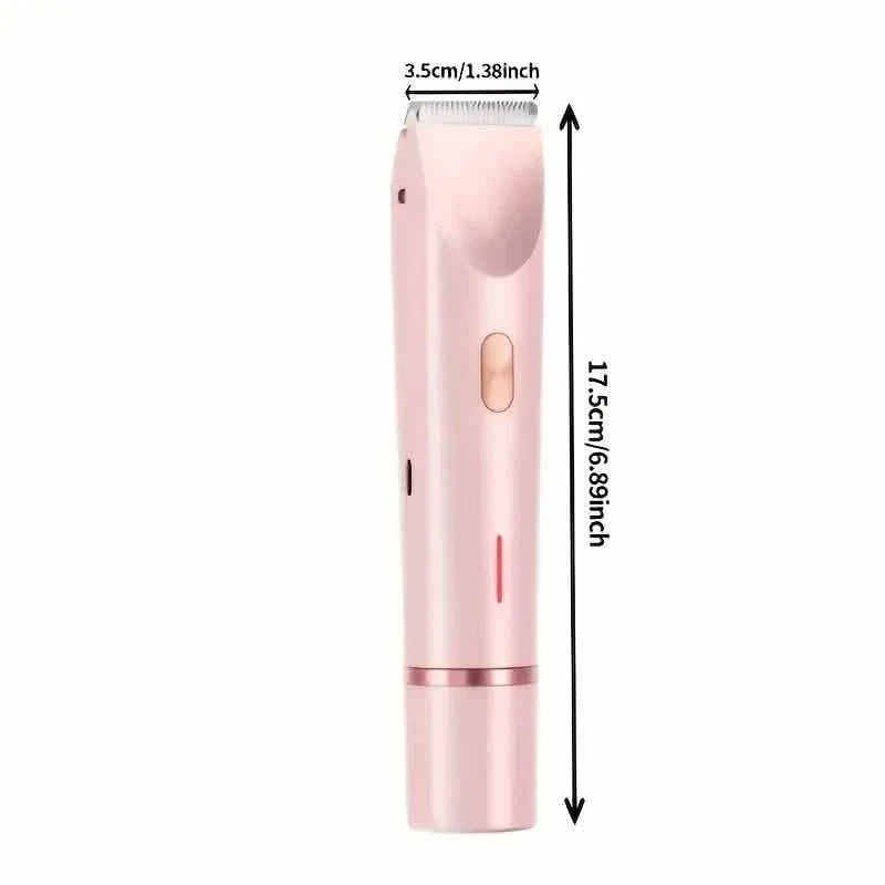 Women’s 2-in-1 bikini and facial electric razor by DailySale, USB rechargeable, suitable for wet or dry use in personal care.