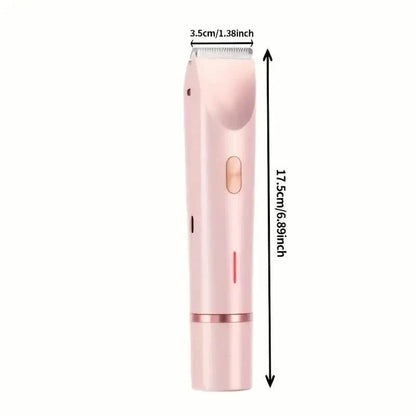 Women’s 2-in-1 bikini and facial electric razor by DailySale, USB rechargeable, suitable for wet or dry use in personal care.