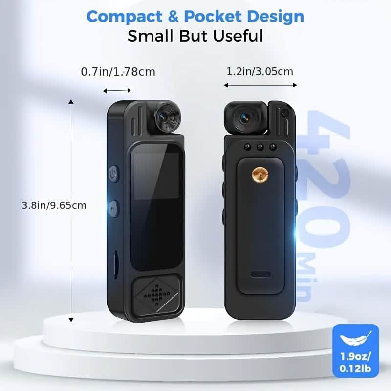 Premium portable body camera recorder by DailySale with HD video, compatible with SD cards, ideal for security and recording.
