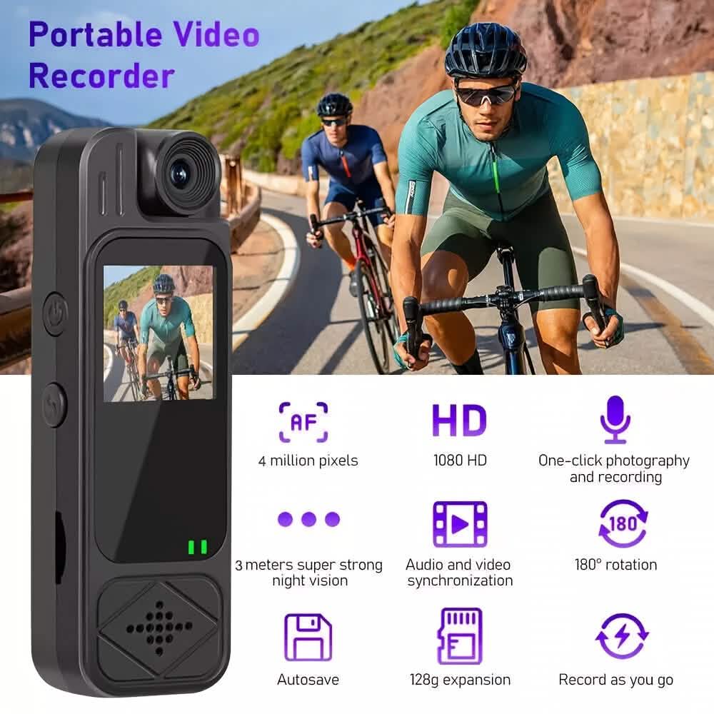 Premium portable body camera recorder by DailySale with HD video, SD card compatibility, designed for security and surveillance use.