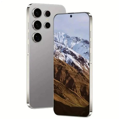 Black 5G Android 13 smartphone with 6.8-inch display, dual 48MP and 108MP cameras, 6800mAh battery, 4GB RAM, 128GB storage