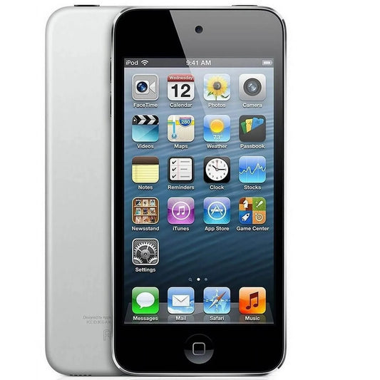 Refurbished Apple iPod Touch 16GB 5th Generation with front-facing camera, showing the black iPod with screen and home button.