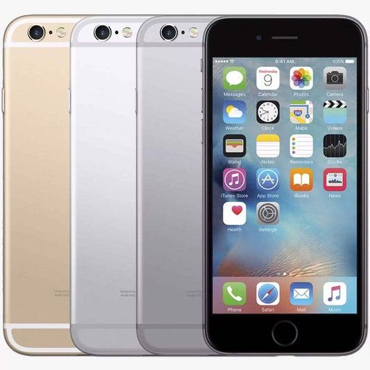 Refurbished Apple iPhone 6 Plus fully unlocked cell phone with large display and sleek design, shown in a close-up image.