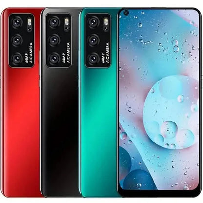 Red unlocked Smartphone 6 by DailySale with 2GB RAM, 32GB ROM, dual SIM card, and a sleek modern design.