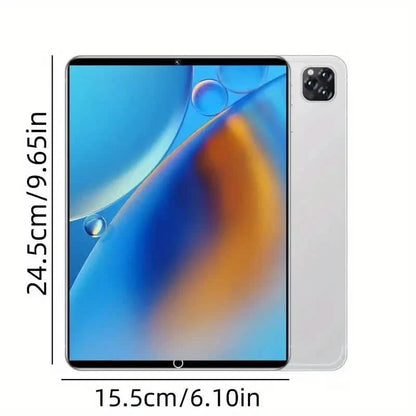 10.1-inch ultra-thin Android tablet with 512GB storage, dual cameras, fast charging, and 12-hour battery life.