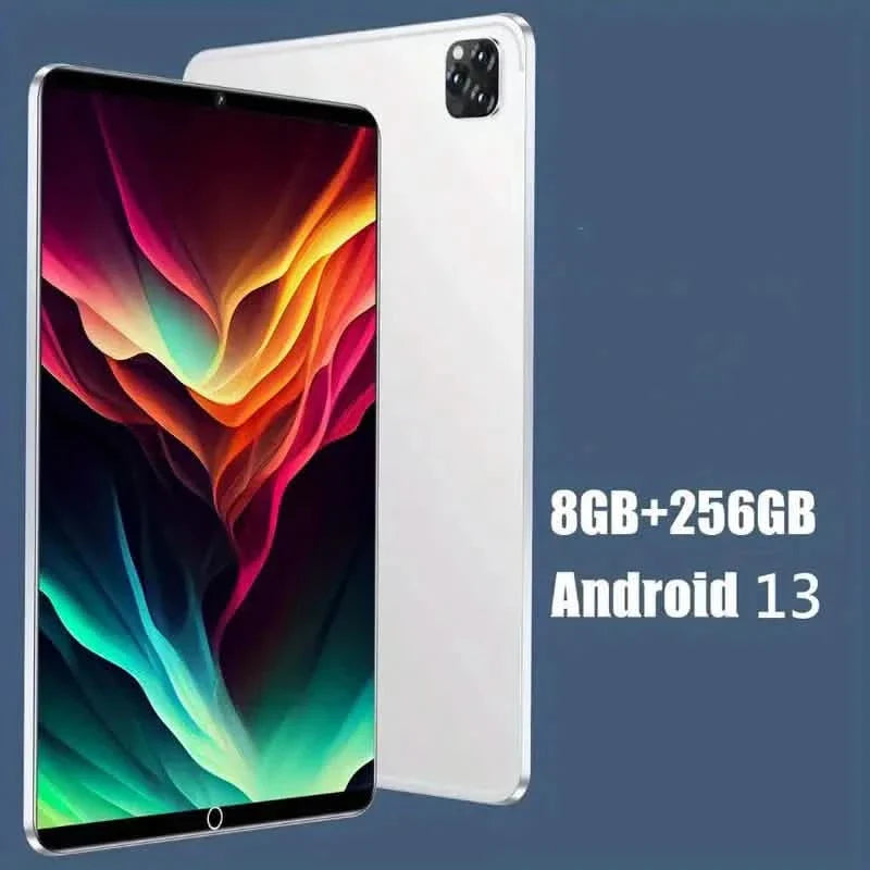DailySale 10.1-inch ultra-thin Android tablet with 512GB memory, dual cameras, fast charging, and 12-hour battery life.