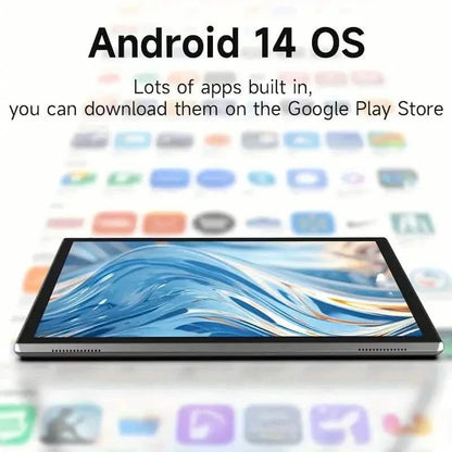 Android 14 10-inch tablet by DailySale showing the device with a sleek screen, 2GB+4GB RAM, 32GB ROM, and 1TB expandable storage