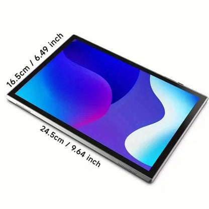 Android 14 10-inch tablet by DailySale with 2GB+4GB RAM, 32GB ROM, and 1TB expandable storage, shown on screen.