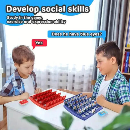 Educational guessing board game by DailySale featuring colorful game pieces and a desktop setup for fun learning activities.
