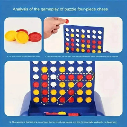 Foldable 3D Classic A Row Chess game by DailySale, featuring a line-up 4 game on a foldable toy chess board.