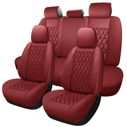 Leather Car Seat Covers,Universal Fit for Most Cars,Suvs and Sedans,Waterproof Luxury Leatherette Cushions, 5 Seats Protectors