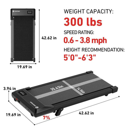 DeerRun Q2 Urban Smart Walking Pad treadmill with incline, remote control, rose gold finish, compact design for home use