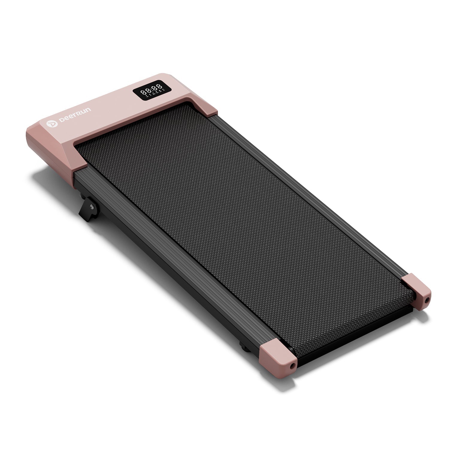 DeerRun Q2 Urban Smart Walking Pad treadmill with incline, remote control, rose gold finish, compact design for indoor exercise