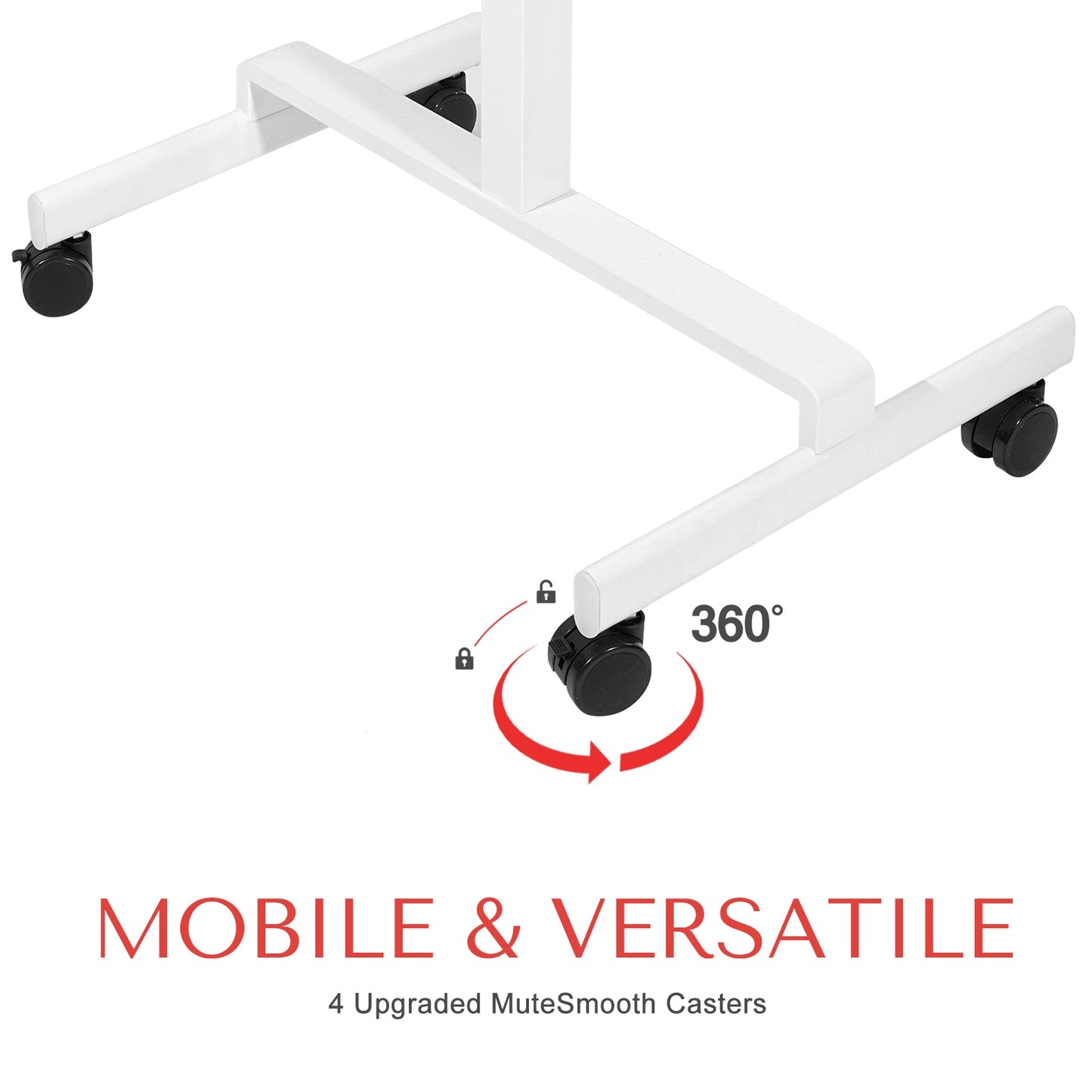 DeerRun® Adjustable Standing Desk for Treadmills, 31.5 inches long and 18.9 inches wide, with a large rolling surface for laptops.