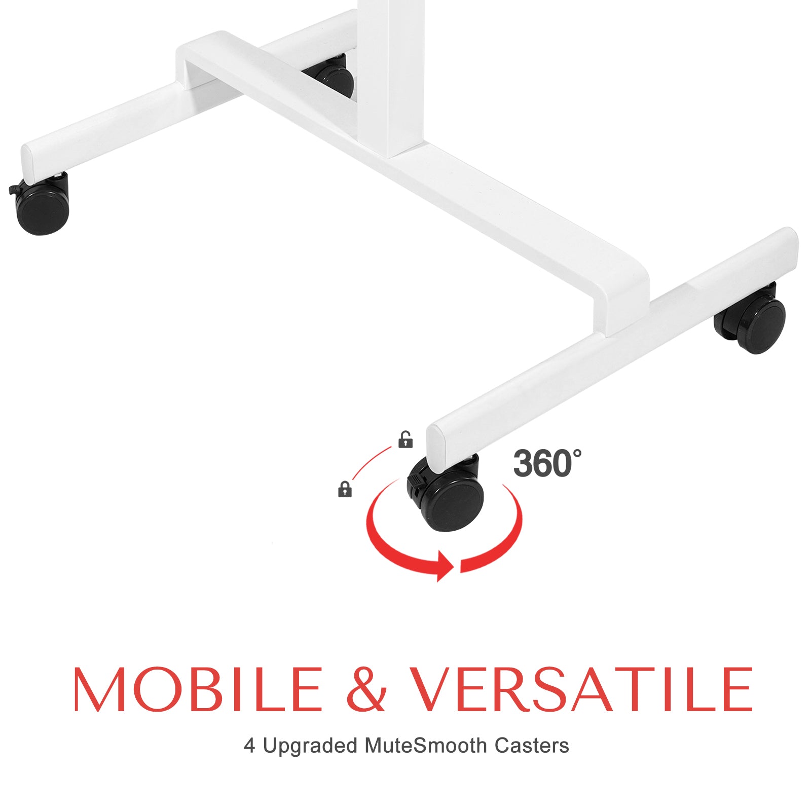 DeerRun® Adjustable Standing Desk for Treadmills, 31.5 inches long and 18.9 inches wide, with a large rolling surface for laptops.