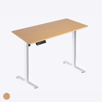 DeerRun electric standing desk, 39x23 inches, height adjustable with a smooth wooden surface and modern office design