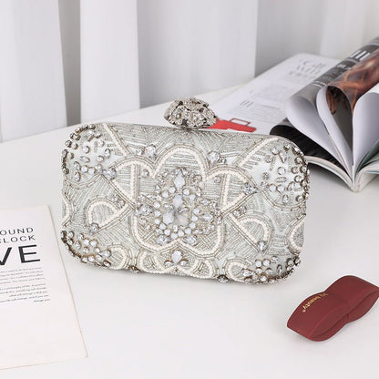 Diamond Embellished Beaded Evening Clutch Bag (MAC302)