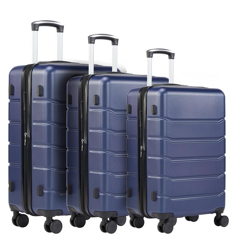 Luggage Spinner Wheels Lightweight Expandable Travel Hard Shell Suitcases with TSA Lock, Bronze Black, 3-PCS Set (20/24/28 Inch)
