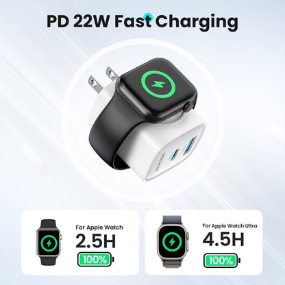 TOPADRE Apple Watch Charger with 20W Fast Charging Block Type-C, 3 in 1 PD USB C Wall Charger Block for Iwatch Series Ultra/9/8/7/6, Compatible with Iphone 16/16 Pro/16 Pro Max/Iphone 15 Series