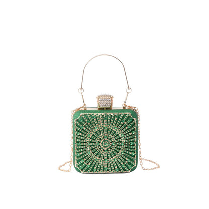 Elegance Brilliant Diamond Bag - Handcrafted Evening Box Bag for Soirées & Weddings (MAC269)