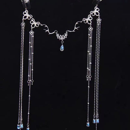 Elegance‌ Crystal Teardrop Hair Jewelry Forehead Accent (MAC335)