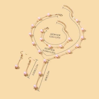 Elegance Pearl Earrings & Necklace Ensemble (MAC313)