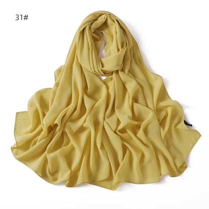 Elegant Chiffon Hijab Scarf - Refined Structure for Modest Wear (MH127)