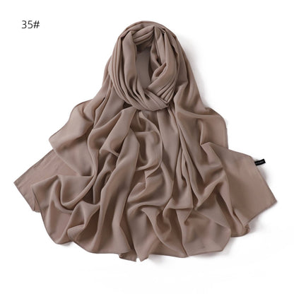 Elegant Chiffon Hijab Scarf - Refined Structure for Modest Wear (MH127)