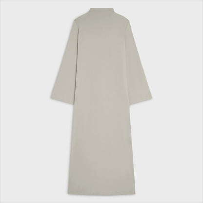 Elegant Half-Turtleneck Pullover Maxi Dress | Loose Fit Solid Color Dress with Hidden Pockets(MA313)