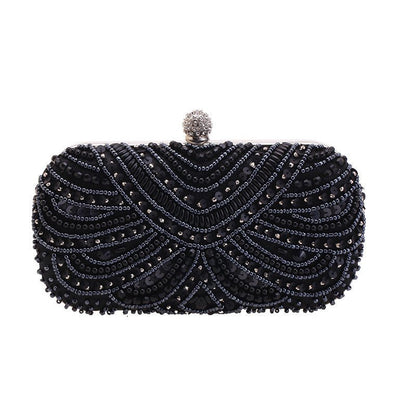 Elegant Pearl-Embellished Clutch Evening Bag for Weddings & Parties (MAC278)