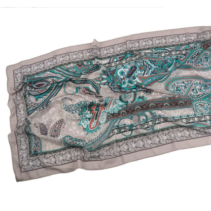 Elegant Printed Chiffon Hijab Scarf Bohemian Style Breathable Sun Protection Wrap (MH136)