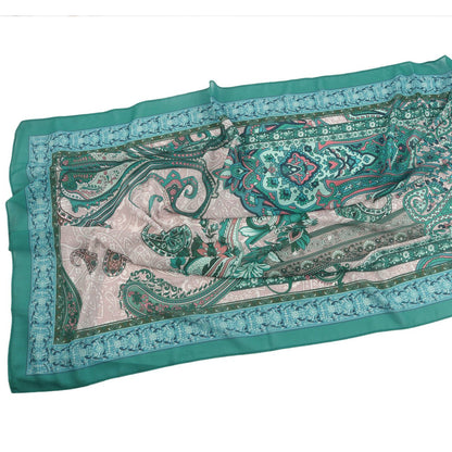 Elegant Printed Chiffon Hijab Scarf Bohemian Style Breathable Sun Protection Wrap (MH136)