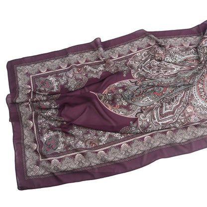 Elegant Printed Chiffon Hijab Scarf Bohemian Style Breathable Sun Protection Wrap (MH136)