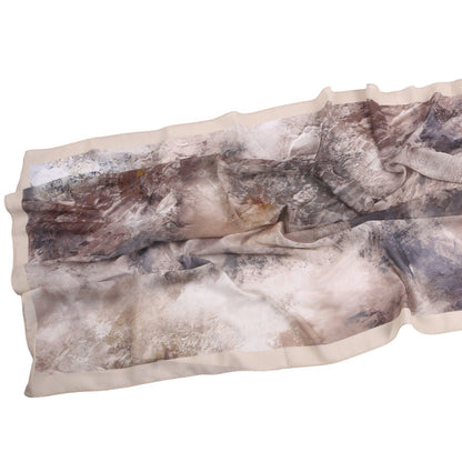 Elegant Printed Chiffon Hijab Scarf Bohemian Style Breathable Sun Protection Wrap (MH136)