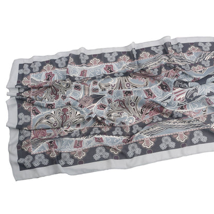Elegant Printed Chiffon Hijab Scarf Bohemian Style Breathable Sun Protection Wrap (MH136)