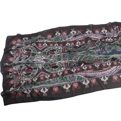 Elegant Printed Chiffon Hijab Scarf Bohemian Style Breathable Sun Protection Wrap (MH136)