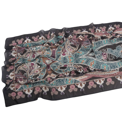 Elegant Printed Chiffon Hijab Scarf Bohemian Style Breathable Sun Protection Wrap (MH136)