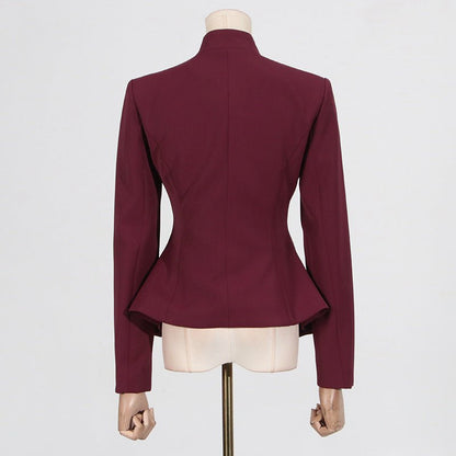 Embroidered Blazer & Pleated Skirt Set(MS214)