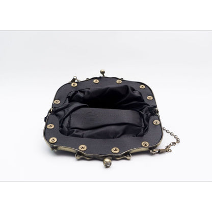 Embroidered Rose with Sequins Beads Evening Clutch Bag (MAC291)