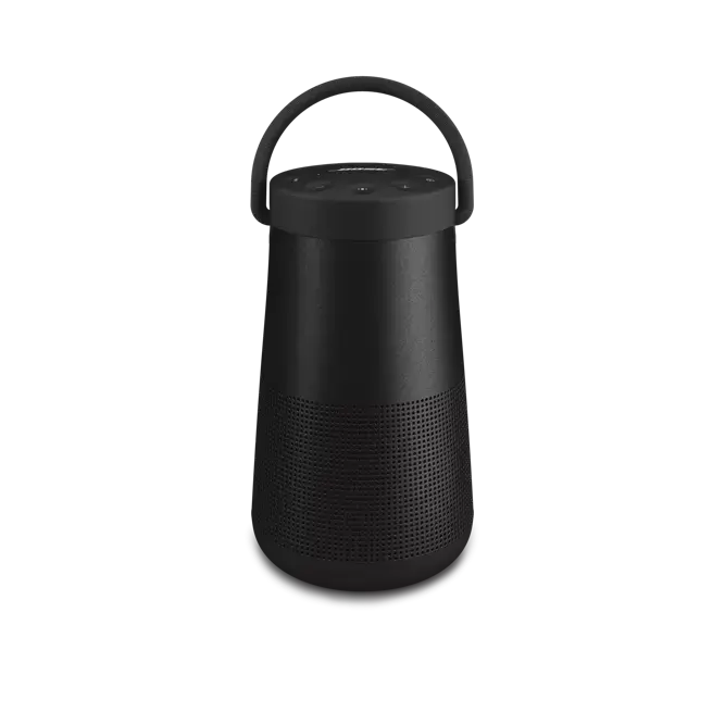 Black Enforce Records factory-refurbished Bose SoundLink Revolve+ II Bluetooth speaker on a white background.