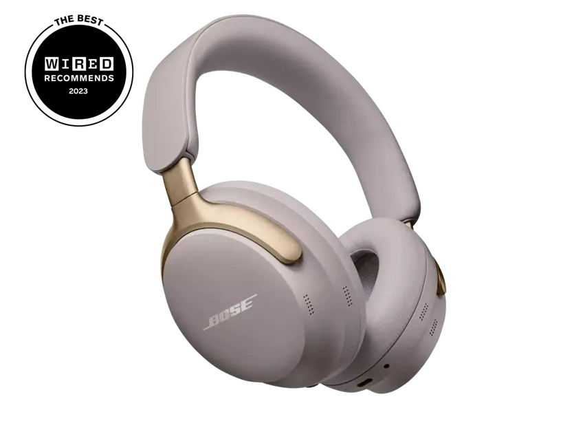 Black Bose QuietComfort Ultra Headphones with over-ear design and noise cancellation, shown on a plain background.