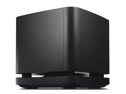 Black Bose Bass Module 500 speaker from Enforce Records, showcasing its sleek design and compact shape.