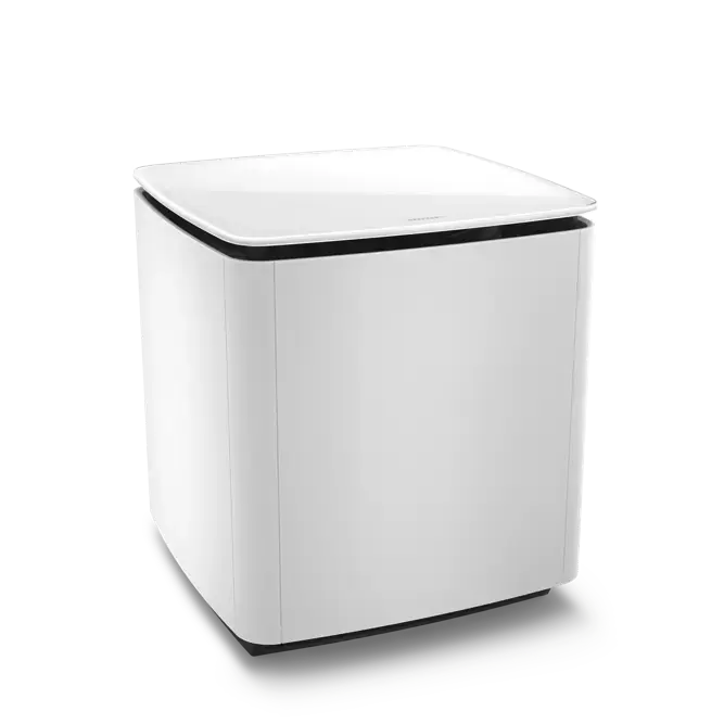 Black Bose Bass Module 700 speaker for enhanced bass sound, displayed with a sleek modern design.
